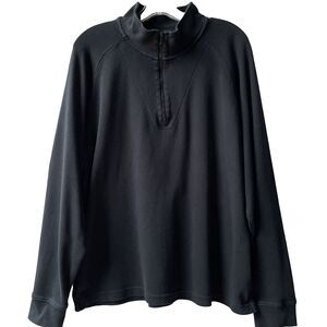 Jos A Bank Large Pullover Leadbetter Golf Mock Neck Navy Quarter Zip Men's Top